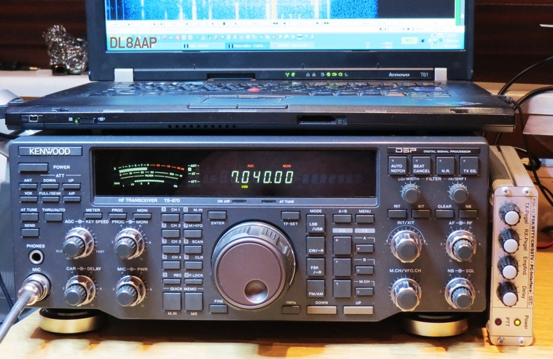 Kenwood TS-870S mit PSK10 Soundkarten Interface