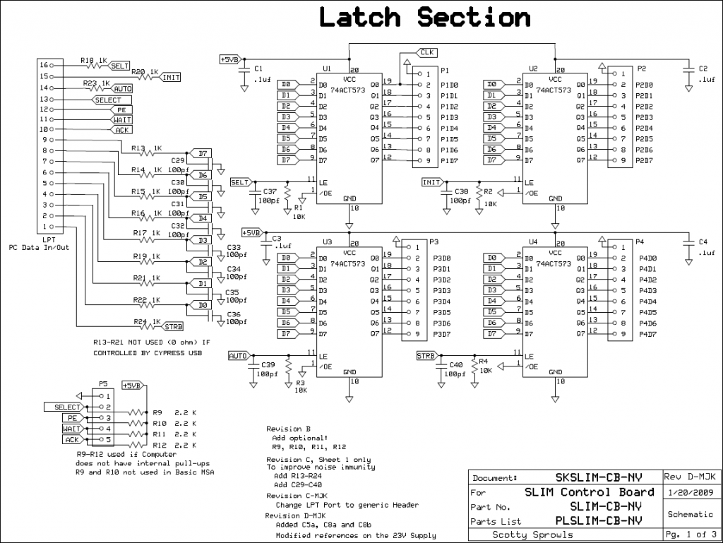 MSA Control Board - Latch Section